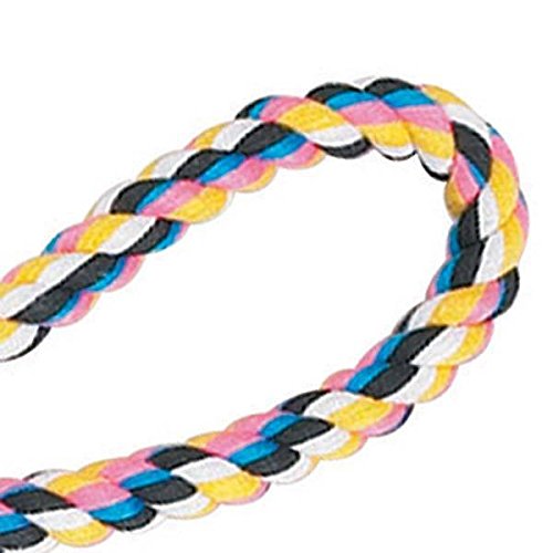Fist Knot Rope Dog Toy Ball Handle Fetching Tugging Choose Size & Color(Small - 15' Long)