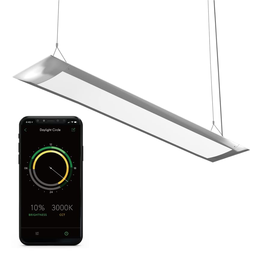 ONF Flat One+ 36 Inch 24/7 Cycle Aquarium Light, Yellow White Full Spectrum Colorfull LED Light, Fish Tank Light Brightness Dimm