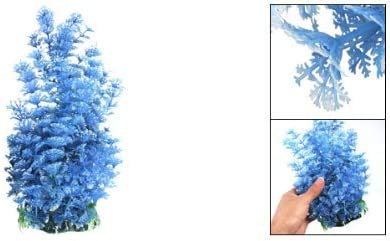 Jdyyicz Plastic Aquarium Plant/Grass Decorative, Blue/White