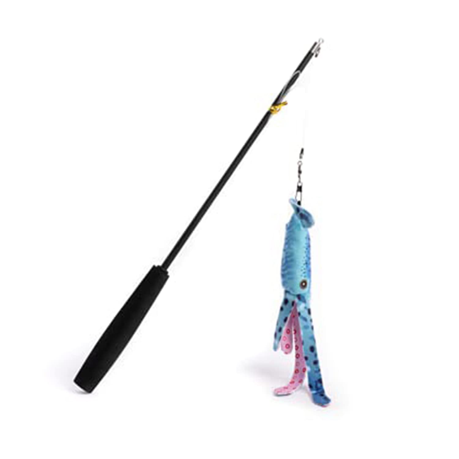 Fabdog Cat Toys For Indoor Cats - Interactive Fishing Pole Cat Toy Infused With Catnip - Cute Cat Toys Offer Endless Fun | New Deep Sea Fishing Pole Gift For Kittens | Deep Sea