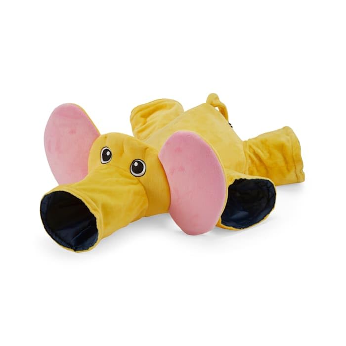 Everyyay Romp This Way Elephant Ferret Tunnel & Cuddle Blanket, 23.6' L X 17.7' W