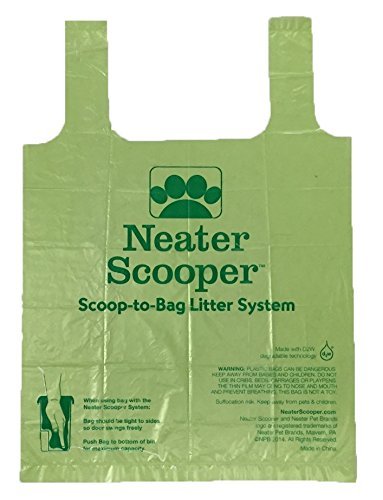 Neater Pet Brands Neater Scooper Scoop-To-Bag Cat Litter System Refill Bags (180 Count, Green)