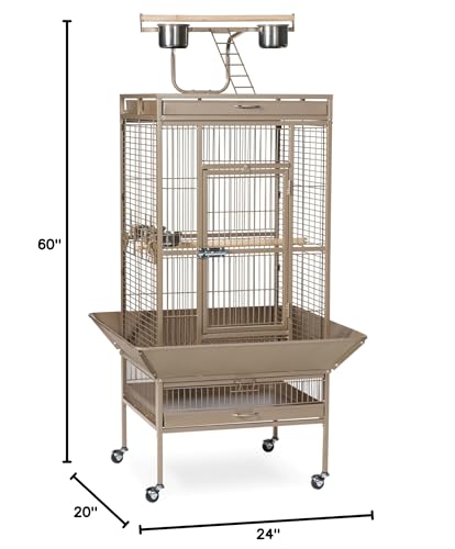 Prevue Hendryx Pet Products Wrought Iron Select Bird Cage 3152COCO Coco Brown, 24-Inch by 20-Inch by 60-Inch