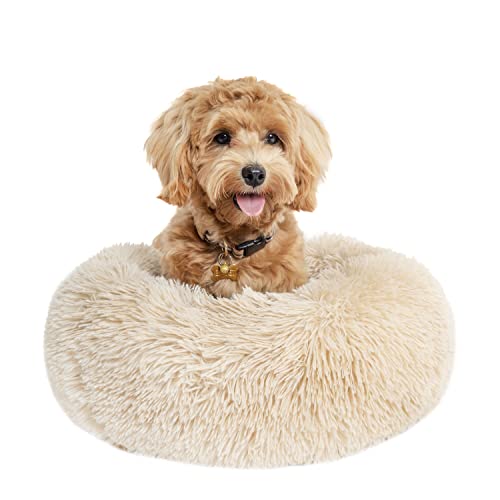 Calmingbedforsmallmediumlargedogsanti-Anxietypuppy Machinewashablewarmingcozysoftpetroundbedfitsupto10-100Lbs (Small (Pack Of 1)