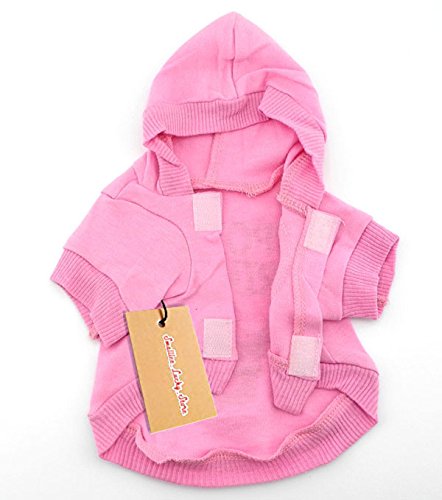 Smalllee_Lucky_Store Pink Hoodie Hooded Christmas T Tee Shirt Small Dog Christmas Clothes Costume - Spoiled Princess M