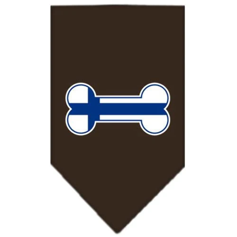 Mirage Pet Products Bone Flag Finland Screen Print Bandana for Pets, Large, Purple