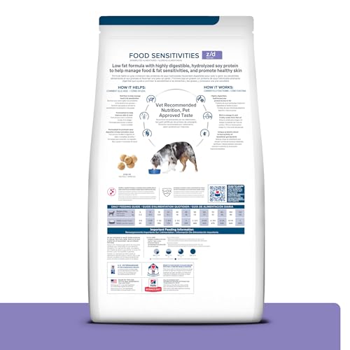 Hills Prescription Diet z/d Low Fat Dry Dog Food, Hydrolyzed Soy Recipe, 8 lb. Bag