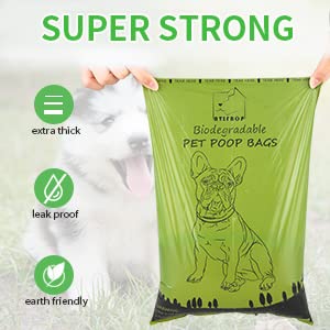 Atifbop Biodegradable Dog Poop Bags 150 Counts 10 Rolls With One Free Dispenser, Thicken And Earth-Friendly Dog Poop Bag Holder (Scented)