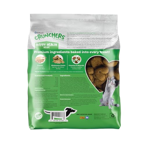 Blue Seal Kent Entrust Crunchers - Small Dog Treats, Happy Health Recipe - Crunchy Oven Baked Biscuits with Premium Ingredients,