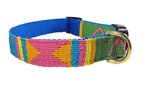 A Tail We Could Wag Handmade Cotton Weave Dog Collar - Seasons Spring (Medium (1 Width): 14-20)