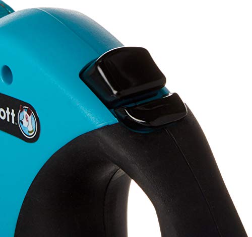 Alcott Expedition Retractable Reflective Belt Leash, 24' Long, Large For Dogs Up To 110 Lbs, Blue With Black Soft Grip Handle,La