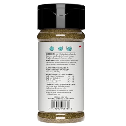 CRUMPS NATURALS Fish + Superfood Greens 3.88oz, Dog Treats, Sprinkles, Topper