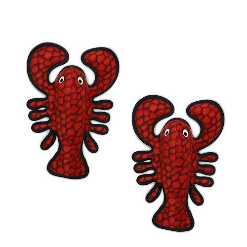 TUFFY - 2 Pack Original : Lobster Dog Toy : : Ultra Durable Plush Toy with Multiple Layers & Reinforced Seams, Washable and Floa