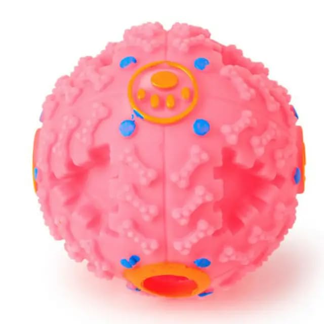 Hurrypets Dog Squeaky Ball, Durable Pet Squeak Chew Bouncy Rubber Toy Balls for Small Large Dogs Indestructible Exercise Trainin