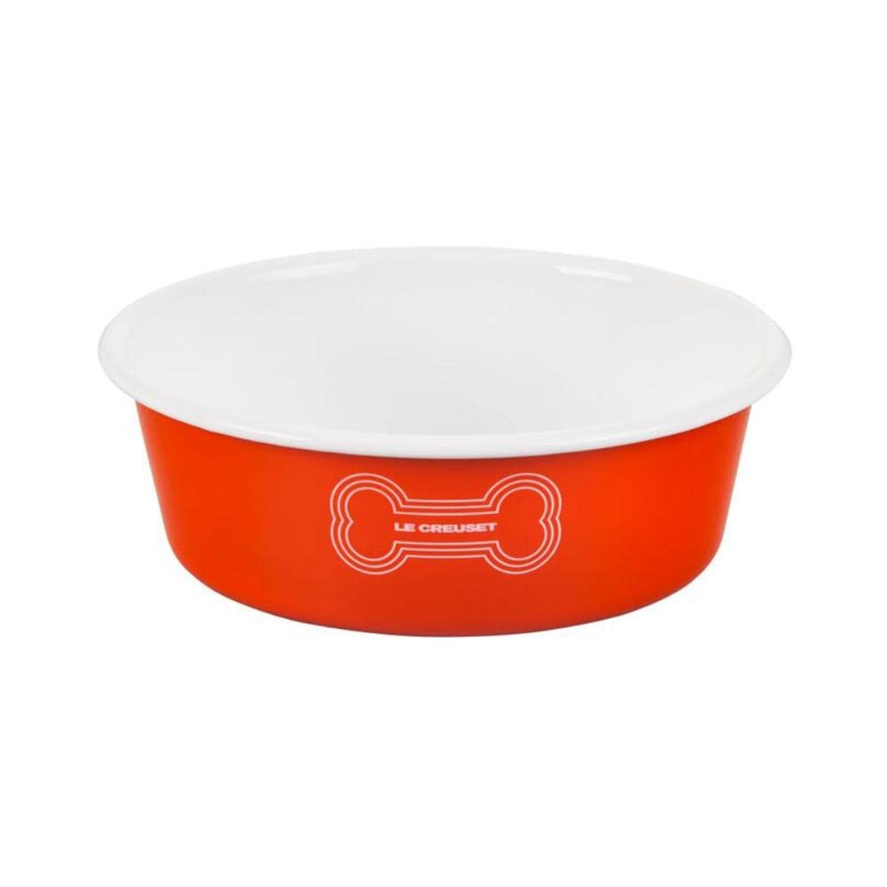 Le Creuset Enamel on Steel Large Dog Bowl, 6 Cups, Orange