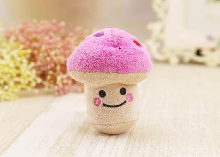 Bwesoo Pink Pet Small Toy Dog Chew Toy Puppy Mushroom Shape Plush Squeaky Cost-Effective Beautiful Automatic Ball Launchers Dogs