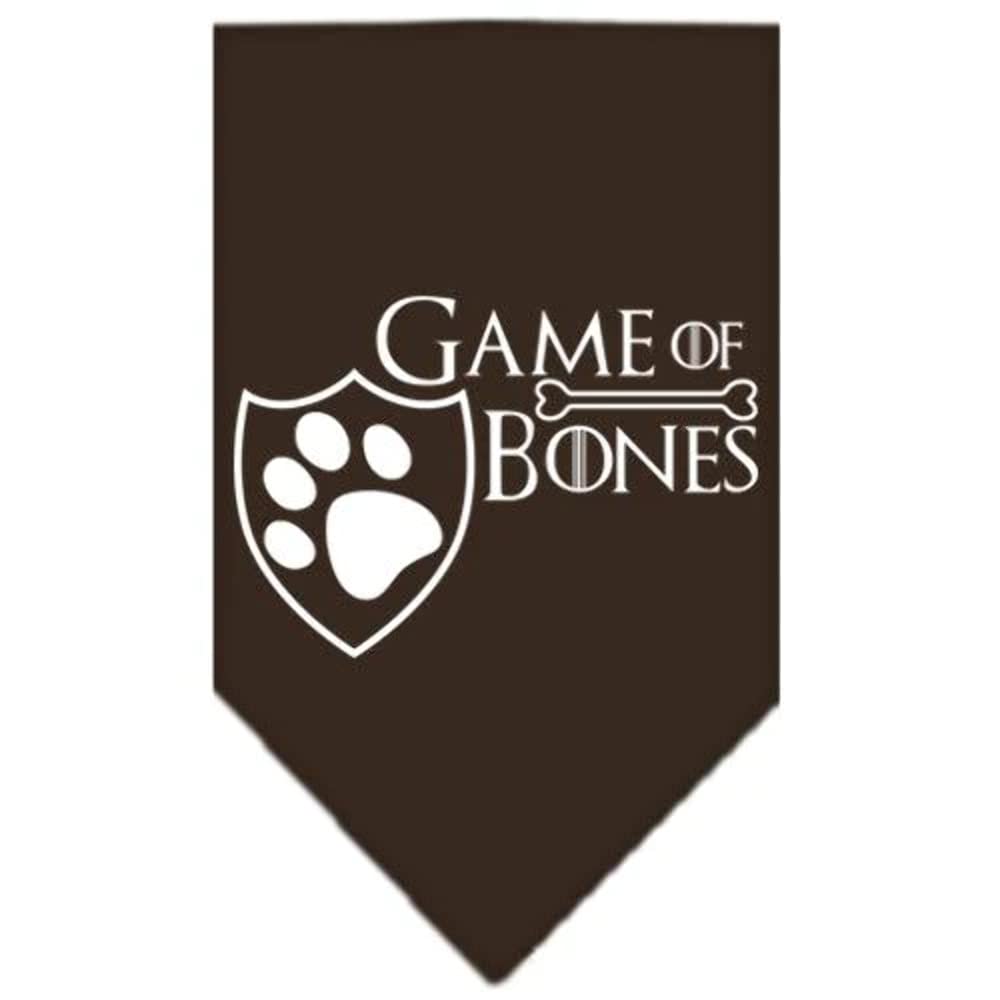 Mirage Pet Products Game of Bones Screen Print Bandana, Black, Small