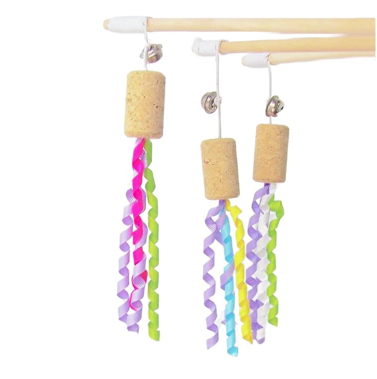 The Dds Store Cat Stick Interactive With Bells Feather Wand For Cat Teaser Catcher Exercise Playing Fun Toys(Color & Pattern May