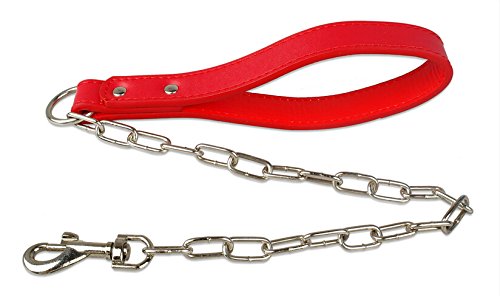 Dogs Kingdom 24'-32' Soft Leather Dog Harness&Leash Set Large For Pit Bull, Boxer, Bull Terrier