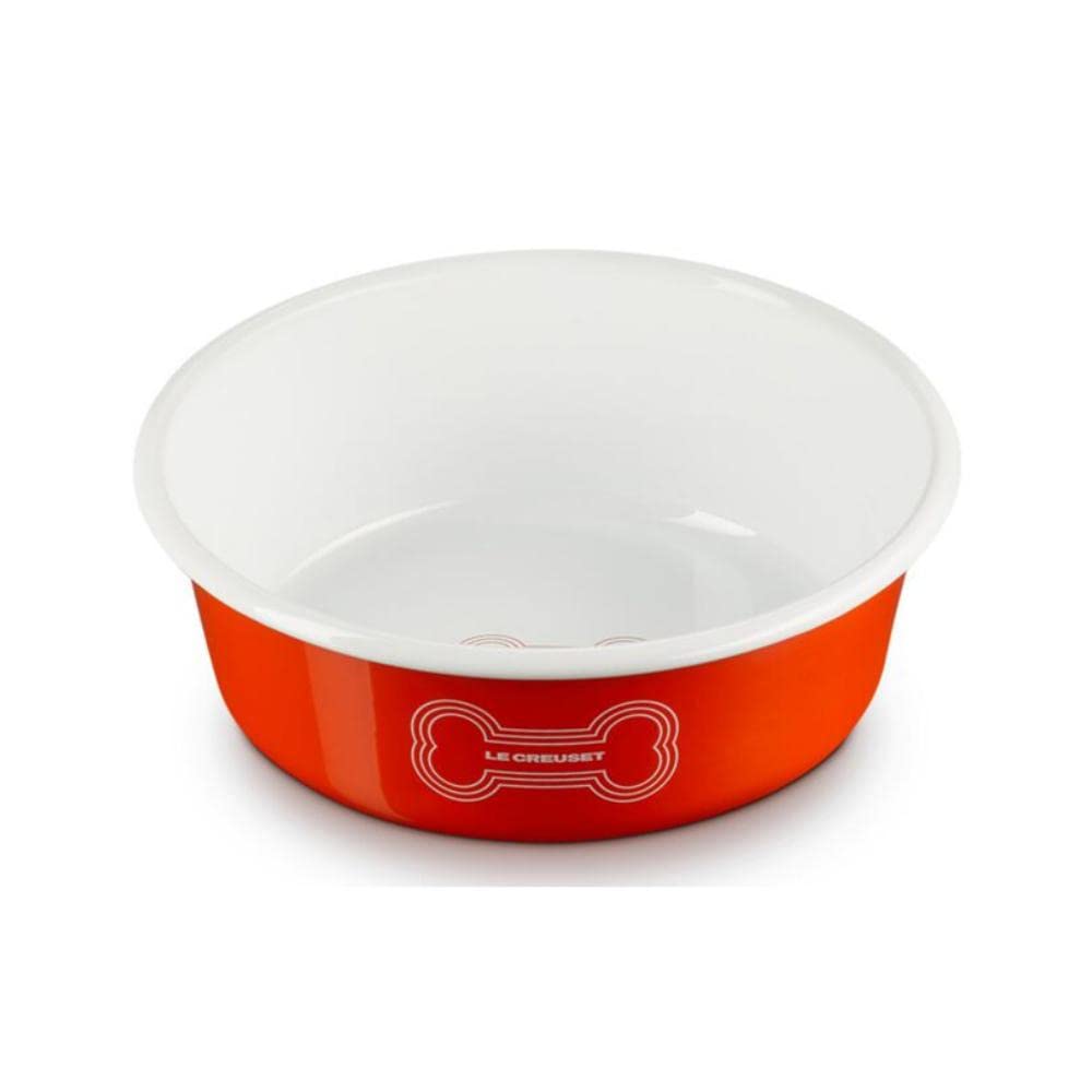 Le Creuset Enamel on Steel Large Dog Bowl, 6 Cups, Orange