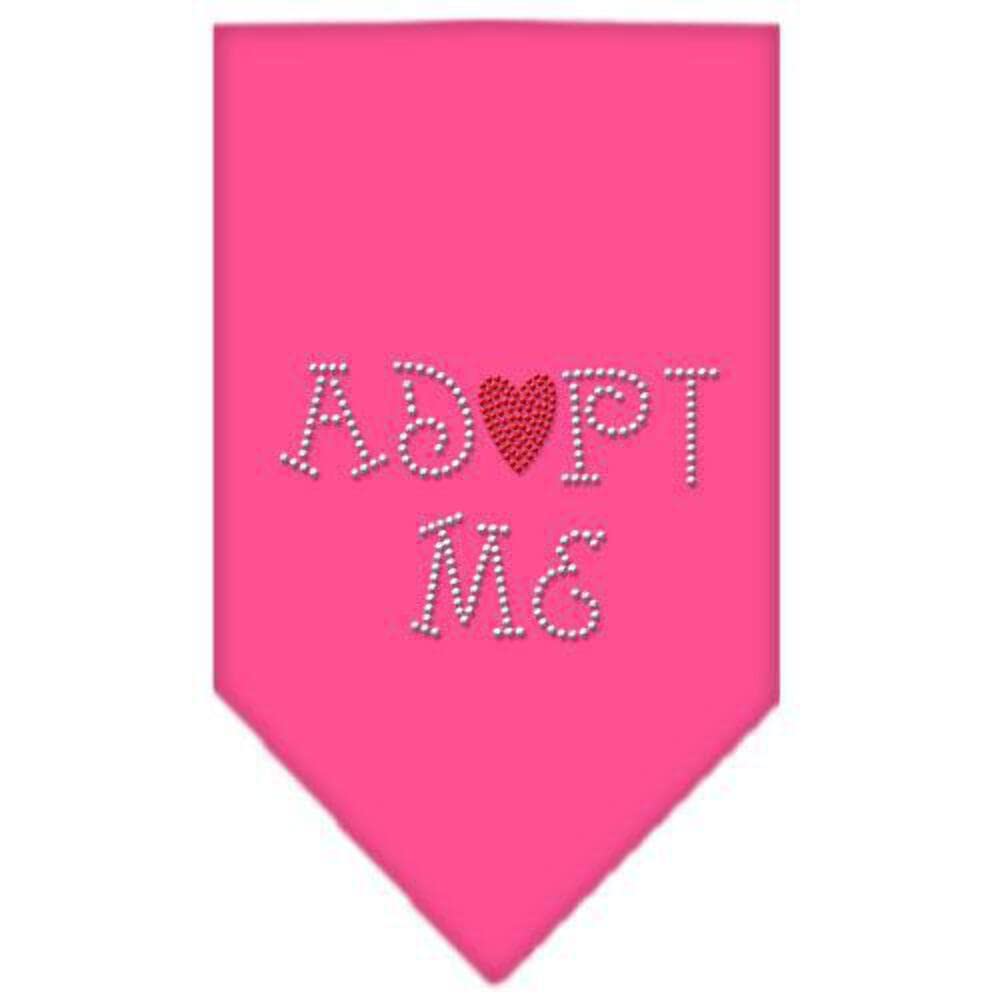 Pet and Dog Bandana Rhinestone, "Adopt Me" Cocoa Large