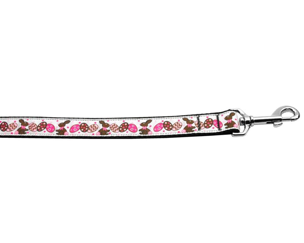 Pet Dog & Cat Nylon Collar or Leash, "Chocolate Bunnies" 3/8" w x 4 ft. leash
