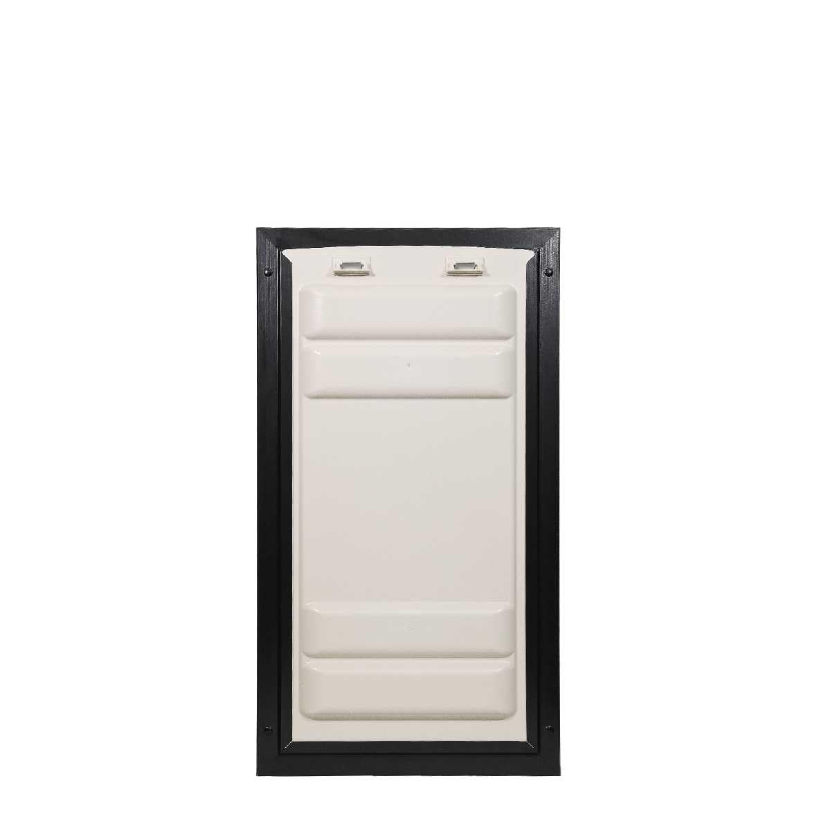 Liberty Pet Door For Doors | Clear Vinyl Dog & Cat Flap For Interior & Exterior Doors | Durable Rust-Free Aluminum Frame | Black