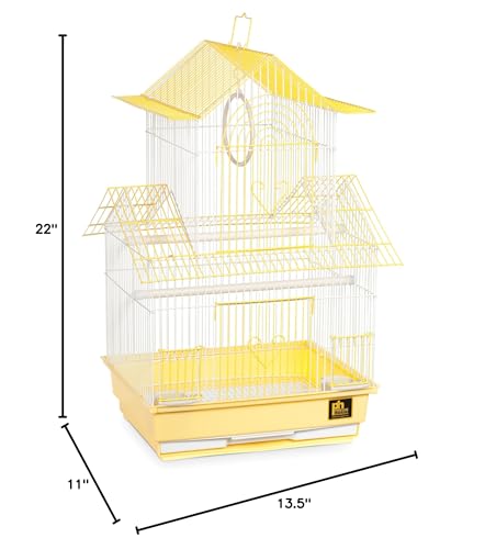 Prevue Hendryx SP1720-1 Shanghai Parakeet Cage, Yellow and White