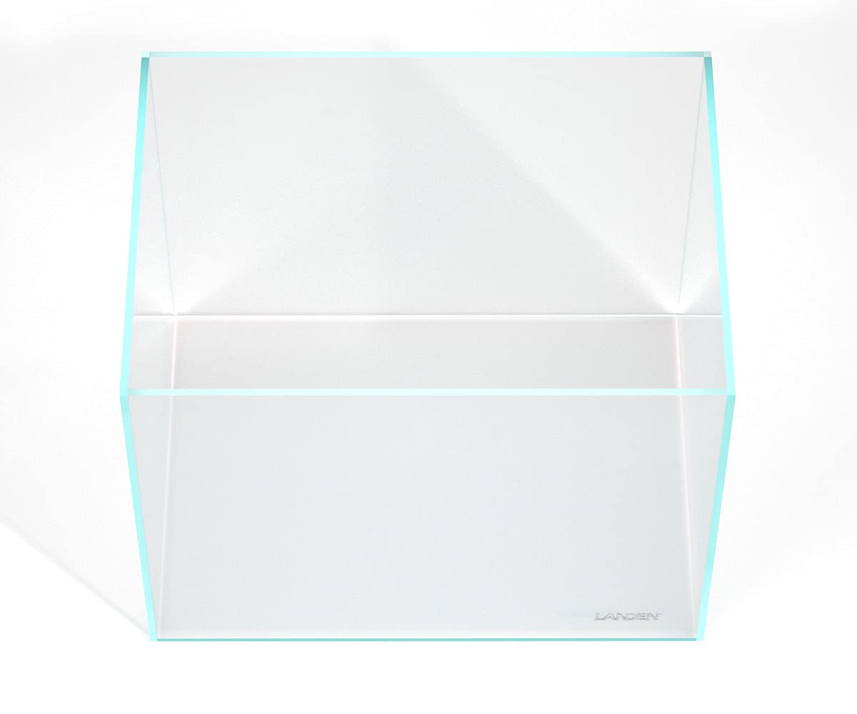 Landen 60H 30 Gallon Rimless Low Iron Aquarium Tank, 23.6 W    17.7 D    17.7 H (60cm x 45cm x 45cm) 8mm Thickness with Black Na