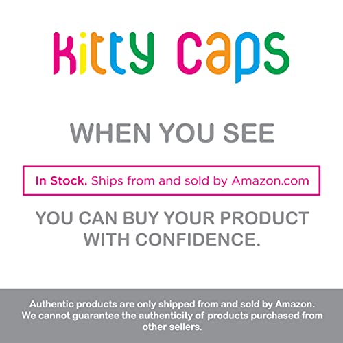 Kitty Caps Nail Caps for Cats  Safe, Stylish & Humane Alternative to Declawing  Stops Snags and Scratches, Large (13 lbs or grea