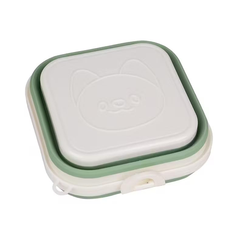 Cartzilla Green Collapsible Pet Bowl | Portable Foldable Feeding Bowl For Dogs & Cats | Travel Food & Water Container With Snap 