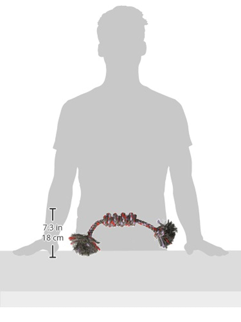 Mammoth Pet Products Flossy Chews Assorted Color Monkey Fist Bar, Large, 18-Inch, Multicolored (20100F)