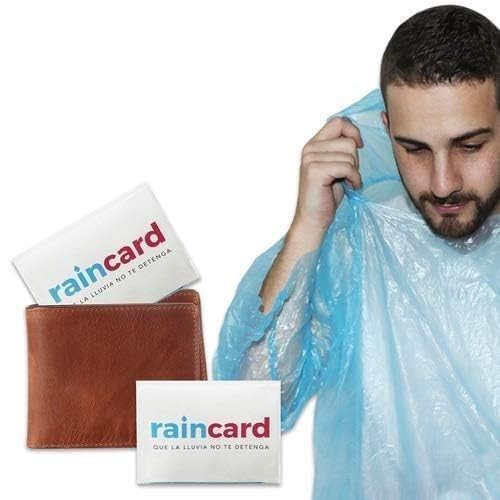 Vajasil Pocket Rain Card (6 Pcs), Portable Emergency Raincoat | Compact Wallet Size Disposable Rain Poncho | Waterproof Travel R