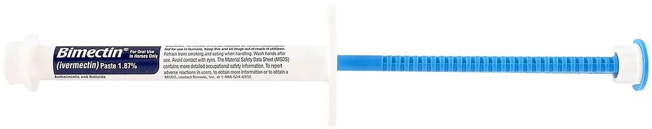 Durvet Bimectin 1.87% Ivermectin Apple Flavored Wormer, 6.08g, White, Model Bimec1