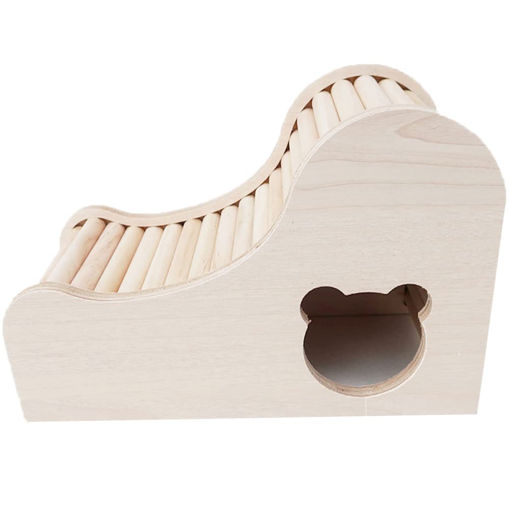 Antiai Hamster Wooden Silent Wheel, Small Animal Exercise Wheel Accessories, Quiet Spinner Hamster Running Wheels Prevent Depres