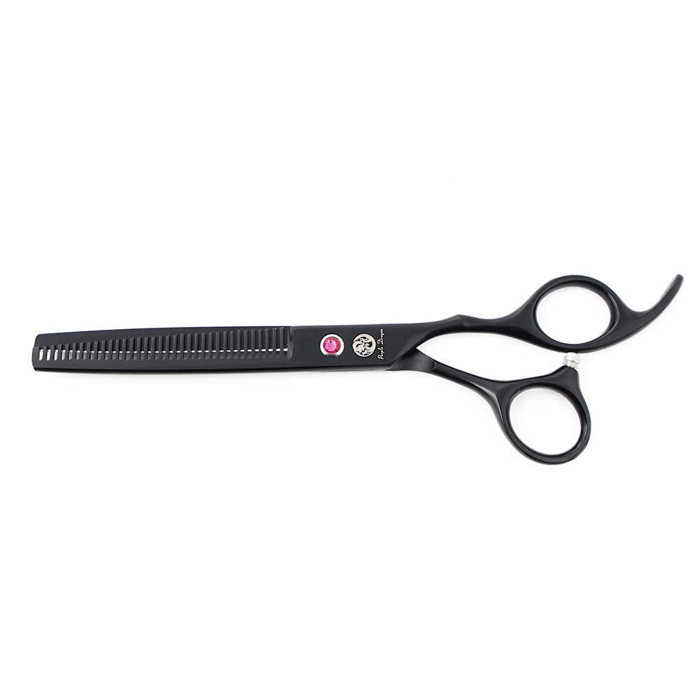 Purple Dragon 7.0 inch Rhinestone Decoration 3PCS Pet Grooming Scissors Dog Hair Cutting & Thinning Shears Set