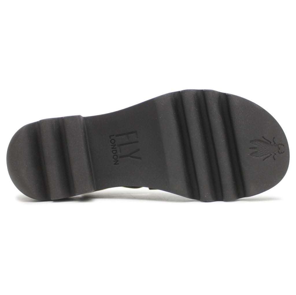 Fly London Womens Wedges Sandal, Black, 9.5