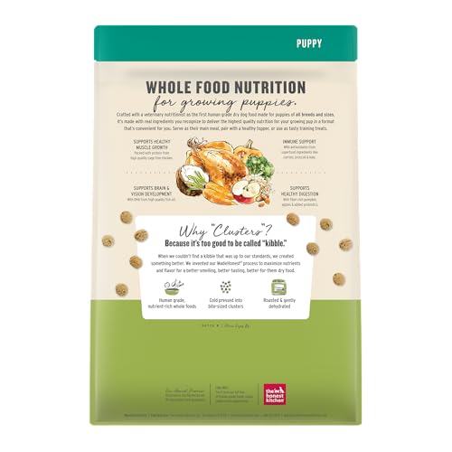 The Honest Kitchen Whole Food Clusters Puppy Whole Grain Chicken Dry Dog Food, 4 lb Bag