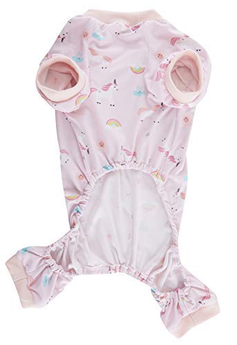 Pink Unicorn Rainbow Cat Pajamas Clothes Pjs Shirt For Pets Small,Back Length 12'