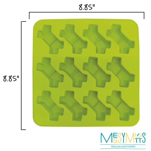Messy Mutts Dog Bone Treat Maker Silicone 2 Pack
