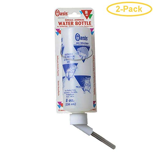 Oasis All Weather Small Animal Water Bottle 8 Oz - Pack Of 2