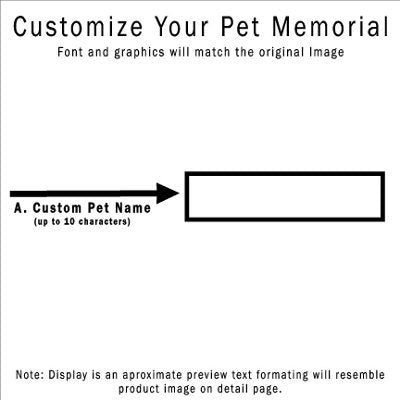 Graphicrocks Sandblast Engraved Marble Pet Memorial Headstone Grave Marker Dog Cat Np 4X8