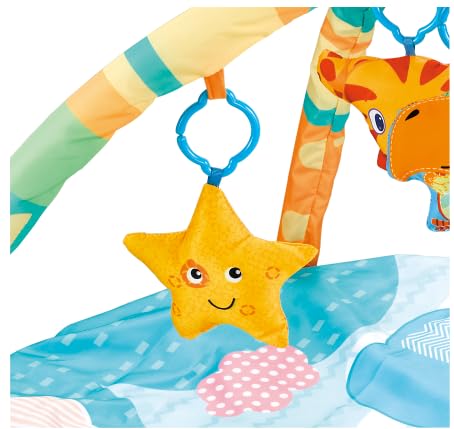 Cutie Patootie Playhouse Puppy Play Gym - Dog & Cat Activity Mat With Squeaky Toys - Interactive Sensory Mat For Pets (Suitable