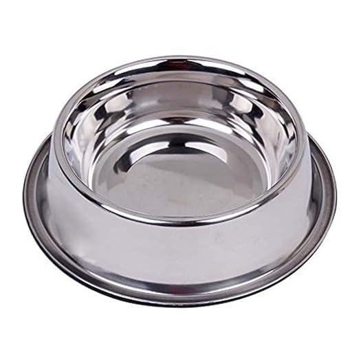 Pets Empire Stainless Steel Dog & Cat Bowl | 200 Ml | AntiSkid NonTip Pet Feeding Bowl | Food & Water Bowl For Puppies & Kitte