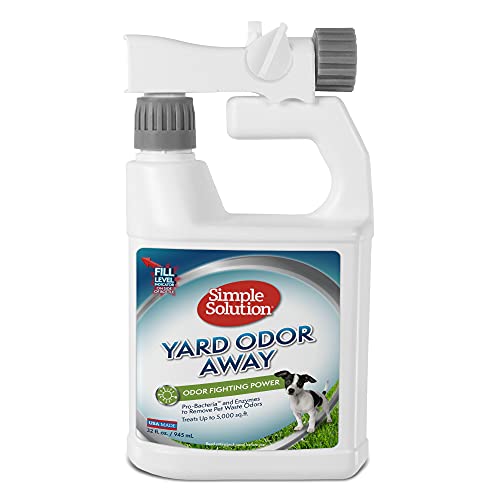 Simple Solution Yard Odor Away! Hose Spray Concentrate | Pet Odor Eliminator For Outdoors | 32 Oz