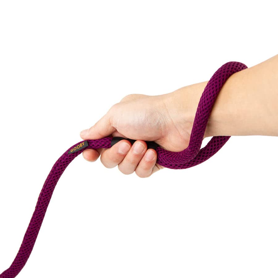 Gooby Mesh Leash - Purple, 4 Ft - Breathable Mesh 4 Foot Leash For Small Dogs With Bolt Snap Clasp - On The Go Dog Leashes For Small, Medium, And Large Dogs