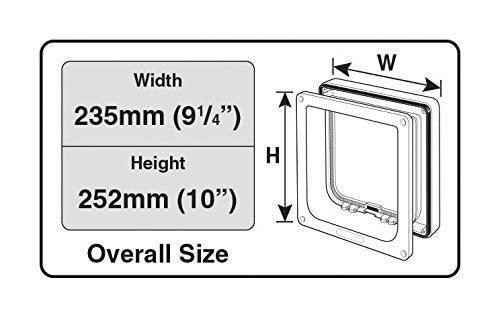 Cat Mate Large 4-Way Cat Door For Large Cats And Small Dogs With Magnetic Catch And Durable, Rigid Flap - Brown