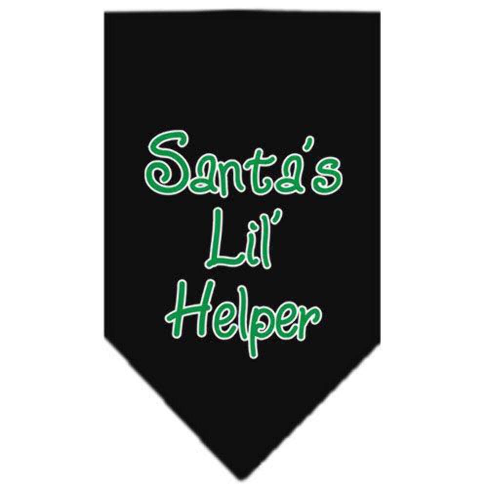 Mirage Pet Products Santa Lil Helper Screen Print Bandana for Pets, Small, Lime Green