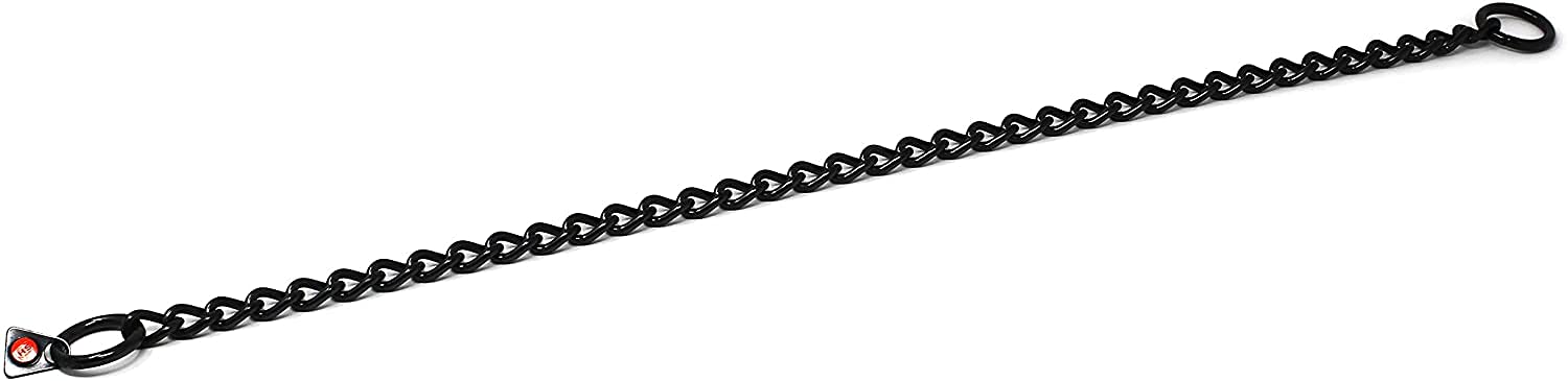 Dogline Herm Sprenger Black Stainless Steel Choke Dog Training Collar No-Pull Slip Chain For Small Medium Large Dogs For Easy Co