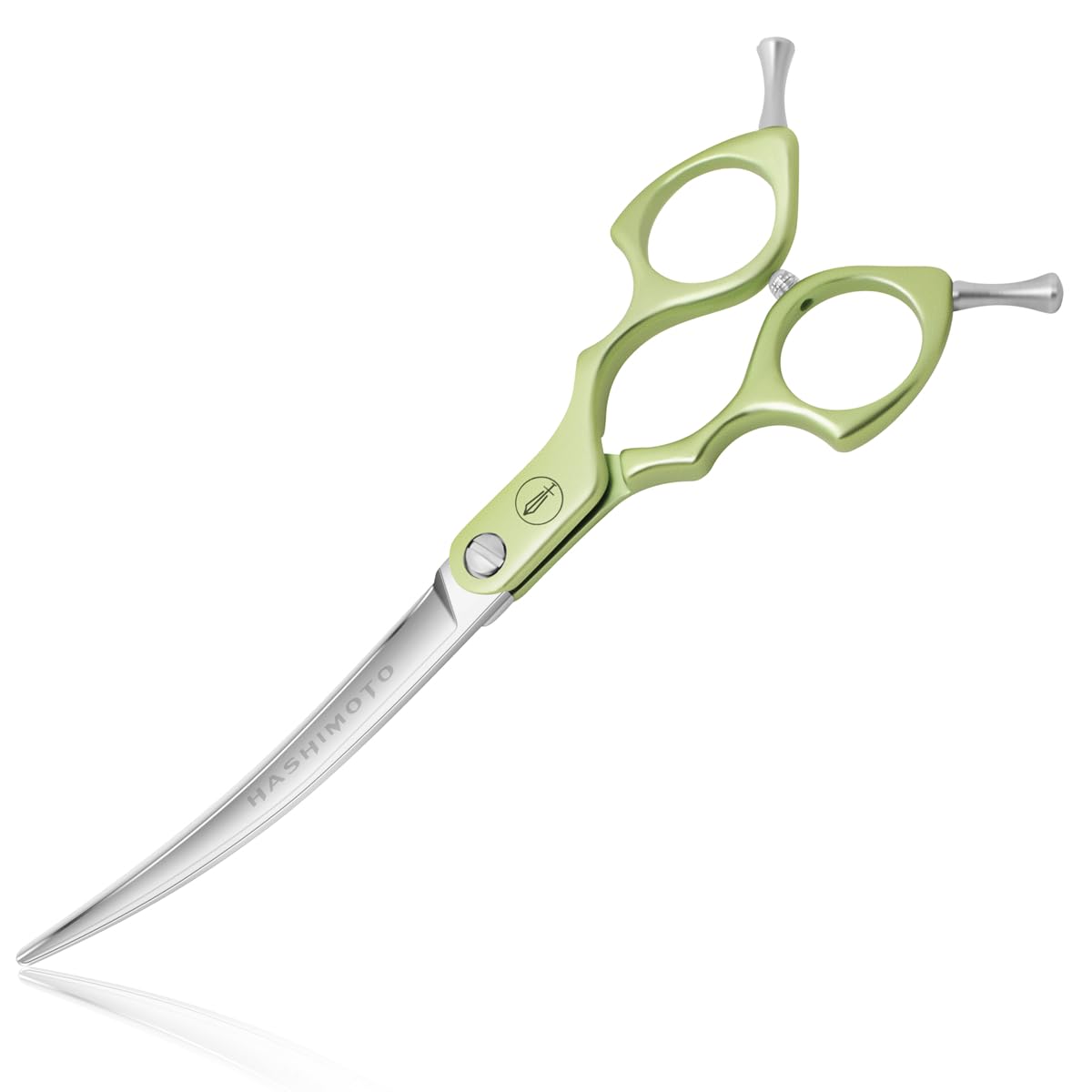 Hashimoto Curved Scissors For Dog Grooming, Dog Grooming Scissors Curved, Extremely Light Weight, 6.5 Inch, 30 Degree Of Curved 